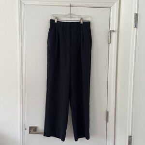 The Effortless Pant High-waisted wide-leg crepe